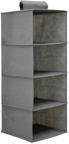 infactory Schrankorganizer: Hängeorganizer für Kleiderschrank mit 4 Fächern (Schrank Organizer hängend, Schrank Organizer Stoff, Socken)