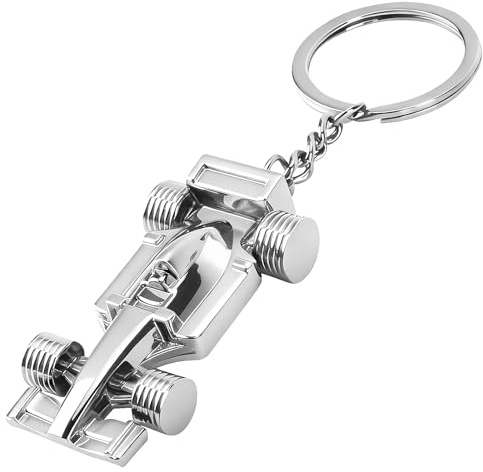 HIAHXC Porte-clés de Formule 1, en métal F1, porte-clés de voiture de course, porte-clés de voiture de course, cadeau pour les fans de Formule 1