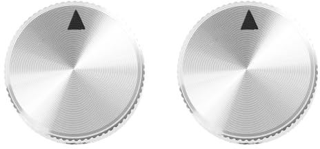 YARNOW Lautstärkereglerknöpfe mit Angenehmem Griff und Einfachem Austausch 2 Stück aus Aluminiumlegierung für Gitarre und Verstärker