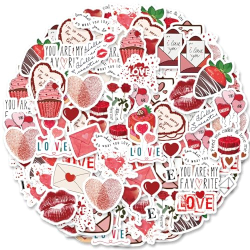 46*2 Stück Love Stickers Set Liebe Aufkleber Mit Liebe & Herz Motiven Wasserfeste Vinyl Aufkleber Für Laptop DIY Dekoration Aufkleber Set Geeignet Für Fotoalben Tagebücher Koffer Bastelbegeisterte Usw