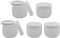 KunststoffdoseRun, Creme-Dose, 100 ml, m. Abdeckscheibe Kosmetex Kosmetikdose, matt, leer, 5× 100 ml