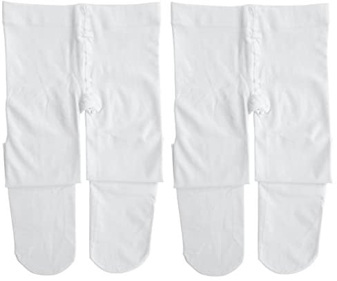 Dancina Mädchen Ballett Strumpfhose Ultra-Stretch Mikrofaser M (122-140) Weiß x2