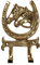 zeitzone Wandgarderobe Hufeisen Pferd Messing Antik-Stil 14x9cm