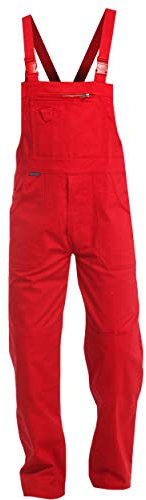 Sweat Life Charlie Barato® Herren Arbeitshose Rot - waschfeste Latzhose - robuste Arbeitslatzhose - Gr. 46