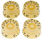 Musiclily Pro Metrische Gitarre Knöpfe Potiknöpfe Speed Knobs für Epiphone Les Paul Style E-Gitarre Bass, Creme(4er Set)