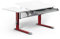 Moll Bandit Kinderschreibtisch höhenverstellbar | mitwachsend, ergonomisch & neigbar für aufrechtes Sitzen | ideal für Schulkinder | Schreibtisch weiß (Side Top & Schublade, Rot, 90cm x 70,5cm)