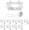 ledscom.de 10 Stück Deckeneinbaurahmen RIR Einbaurahmen weiß matt eckig (LED/Halogen/GU10/MR16/PAR16/50mm) inkl. GU10 Fassung