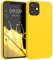 kwmobile Handyhülle für iPhone 12 mini Hülle, für iPhone 12 mini Case - Hülle Silikon - kabelloses Laden - Strahlend Gelb