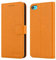 Schutzhülle für iPod Touch 7. / 6. / 5. Generatin, Leder, Klappetui, Magnetverschluss, Folio-Buchständer, Kartenhalter, Brieftasche, vollständiger Schutz, für iPod Touch 5/6/7 Gen (Orange)