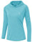 YSENTO Damen Sport Shirt Langarm Laufshirt Leicht Puli Hoodies Sweatshirts Yoga UV Schutz Wandershirt(Hellblau,L)