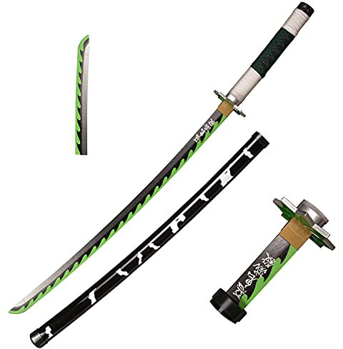 Skyward Blade Bois Cosplay Anime Épée, Shinazugawa Samouraï Épée, Jouets pour Enfants, Fan d'Anime, The Special Couteau of Demon Slayer Noir Couteau Katana