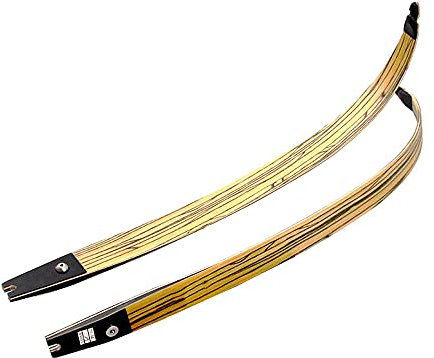 SHARROW Bogenschießen Recurve Bogen ILF Wurfarme 30-60lbs ILF Bogen Riser Amerikanischer Jagdbogen Erwachsene Sportbogen Bogengriff (30lbs, Holzmaserung)