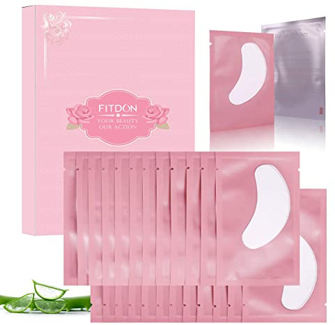 60 Paare Augenpads für Wimpernverlängerung, FITDON Fusselfrei Augen Gel Patches, 100% natürliche Hydrogel Auge Patch Gel-Pad für Wimpernverlängerungen Supplies Kit