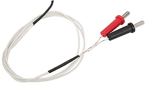 BOLORAMO K-Typ Draht Verbindung Temperatur Tester Meter Multimeter Thermoelement Sensor Sonde Multimeter Messleitungen ‑50~400℃ mit großem Messbereich für Multimeter Elektronische Stromzange(100cm)