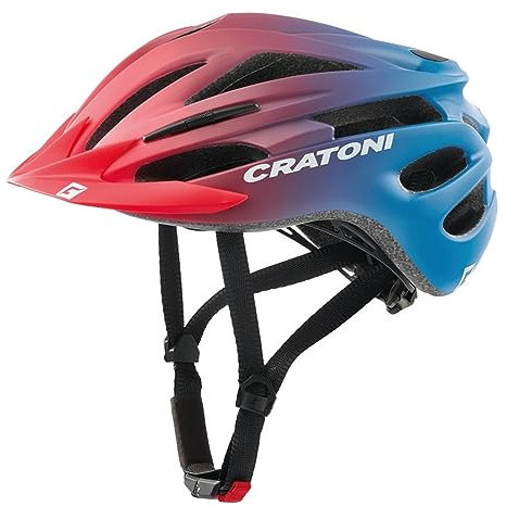 Cratoni Unisex – Erwachsene Pacer Jr Helmet, Rot/Blau Matt, M