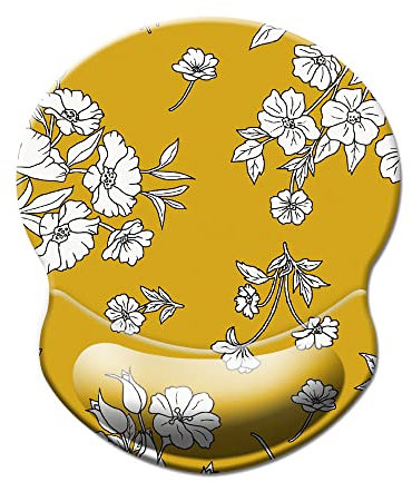 Mouse Pad with Wrist Support, Non Slip Mousepad Wrist Rest for Office, Computer, Laptop & Mac- Durable & Comfortable & Lightweight Ergonomic Support Mouse Mat Japanese Flower