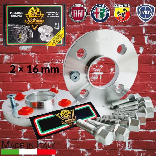 IGP 2 DISTANZIALI 16 mm 4 x 98 mozzo 58.1 + 8 BULLONI compatibili con ALFA ROMEO MITO type 955 dal 2008 in poi *OK AUTO RUOTA CERCHI IN LEGA