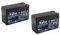 Kaise Technologies Batterie au Plomb AGM VRLA 12 V - 7 Ah/Modèle KB1270 Security/2 unités