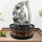 Zen Light Fontaine d'intérieur Bouddha Fontaine de jardin avec lumière LED Décoration d'intérieur 21 x 21 x 28 cm