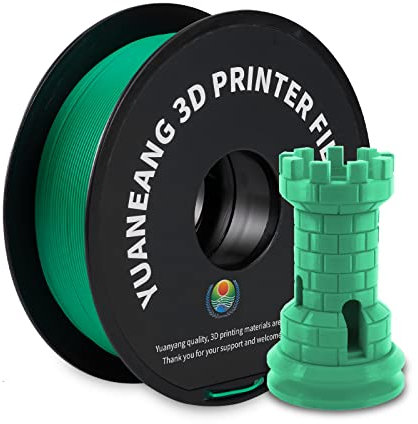 YUANEANG 3D-Drucker-Filament, 3D-PLA-Filament, 3D-Druck, PLA-Filament 1,75 mm 1 kg, PLA (2,2 Pfund) Spule (grün)
