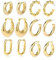FFWTPY Creolen Set Ohrringe Twisted Huggie Hoops Geometrisch Glänzend Minimalistisch Damen Schmuck Klassisch Elegant
