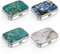 Pillendose 2 Fach Medizin Pillendose, tragbare Pillendose für Tasche oder Geldbörse Pillendose Dekorativer Metall-Medizin-Vitamin-Organizer Einzigartiges Geschenk (Set-4-van Gogh+marble, 4 Pieces)