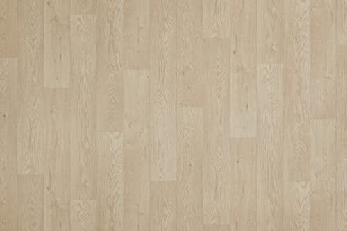 misento PVC Bodenbelag Stabparkett weiß Holzoptik Boden Fußboden mit Gesamtdicke von 2,8mm und Nutzschicht 0,2mm 200 x 500 cm