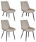 Colenis - Verta Esszimmerstuhl - Samt - Industrial - Beige - 4-er Set - Esszimmerstuhl – Küchenstuhl – Design Stuhl mit Rückenlehne – Gestell aus Metall
