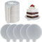 HONZUEN 100 Stück Mini Mousse Kuchen Bord, Runde Kuchenplatte Einweg Umweltfreundlich Tortenunterlage, Cupcake Dessert-Anzeigeteller für Hochzeit, Geburtstag, Party (Silber)