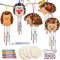 5tlg Windspiel Bastelset Kinder, Igel Klangspiele, Herbst Basteln Holz Anhänger, Kinder Igel Basteln, Bastelhandwerk Kreativset, Holzscheiben zum Bemalen Unvollendete Holz Bastelset, Igel Deko