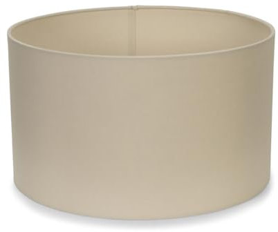 MiniSun | Medium Modern Natural Fabric Drum Light Shade | Lamp Shades, Home Décor & Improvement Essential | 350mm Shade Width