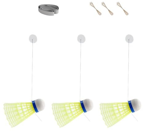 rujjftsy Badminton Trainingswerkzeug, Selbststudium Badminton Trainer Set, Badminton Trainer Stretch Badminton Schläger Training Sport Selbststudium Praxis Maschine Badminton Werkzeug für Zuhause