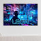 Gamer zone poster mit Namen personalisiert gaming Wanddeko gamer Bild für die Wand Wandbild Jugendzimmer gaming zimmer Bilder für Teenager XXL Neon | poster1-Motiv76-B80xH61cm