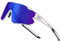 DUCO Kinder Sonnenbrille Jugend Baseball Sonnenbrille Leicht TR90 Rahmen UV400 Sport Radfahren Sonnenbrillen für Jungen Mädchen DK268 (Weiß Blau)