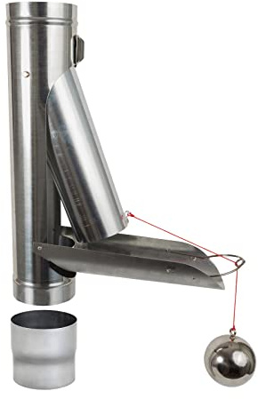 Regenwasserklappe Zink automatisch mit Schwimmer DN 87 inkl. Adapter Regenrohrklappe mit Kugel zum Befüllen von Regentonnen, Regenfässer und kleineren Regenwassertanks.