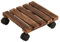 SENRISE Support de plantes carré en bois de 30 cm, capacité de 60 kg, pot de fleurs mobile pour intérieur et extérieur avec roulettes pour jardin, terrasse, maison
