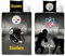 NFL Bettwäsche Pittsburgh Steelers 135 x 200 cm + 80 x 80 cm 100% Baumwolle in Renforcé-Linon-Qualität Reißverschluss American Football Fan Super Bowl Steely McBeam Wende-Bezug deutsche Größe