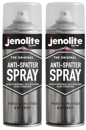 JENOLITE Welders Anti-Spatter Spray Aerosol | Non-Flammable | 2x500ml | Surface Protection - Prevents Adhesion of Welding Spatter | Silicone Free & Non-Corrosive