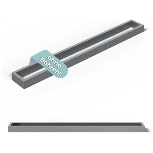 HAGO24 Handtuchhalter ohne Bohren I 60cm I Handtuchstange selbstklebend aus hochwertigem Edelstahl I Eleganter Handtuchhalter Bad inkl. Klebeband I Stabile Handtuchstange ohne Bohren