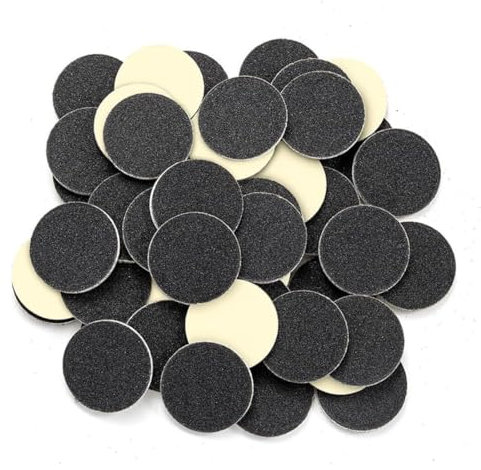 RDNKVB 100 pcs discos de papel de lija de 25 mm con broca de metal para uñas, 60 grano 80#180# para taladro de uñas, limas de pies, removedor eléctrico de callos de piel muerta