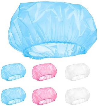 PARENCE.- Set di 6 cuffie doccia - 3 colori, universali, riutilizzabili - impermeabili, comfort - 6 pezzi