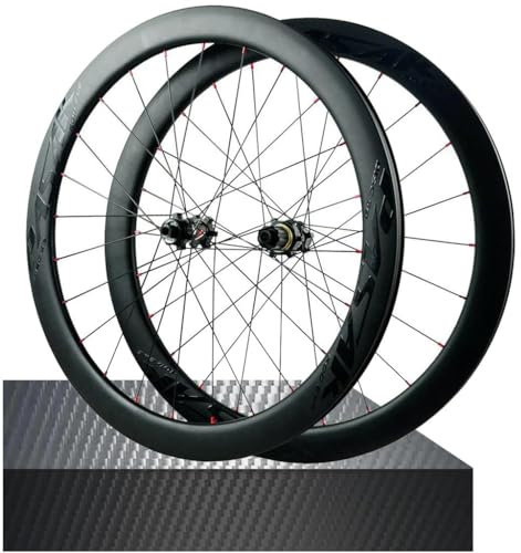 HerfsT Carbon-Rennrad-Laufräder 700C, Center Lock Steckachse 142 mm 50 mm Scheibenbremse Laufradsatz 28 mm Breite Fahrradräder Abgedichtete Lager 1720 g für 7-12 Gänge