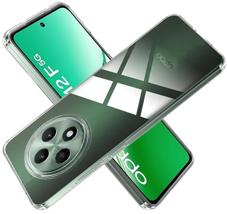 Fitudoos Hülle für Oppo Reno12 F 5G/Reno12 FS 5G,Soft Schutzhülle Liquid Silicone hülle,Hochwertiges Silikon Premium TPU Handyhülle für Oppo Reno 12 F 5G/Reno 12 FS 5G -Transparent.