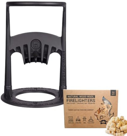Kindling Cracker Original Firewood Splitter Incl. Natural Fire Lighters from Fandango Fire Tools