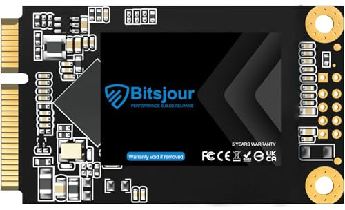 Bitsjour 32GB mSATA SSD SATA III 6Gb/s Single-Sided Mini Internal Solid State Drive 3D TLC NAND, for Ultrabook Desktop PC Laptop