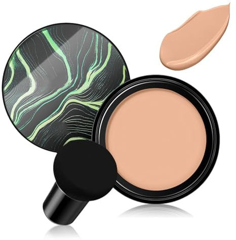 Pilzkopf Luftkissen Cc Creme, Bb Creme Feuchtigkeitsspendende Und Aufhellende, Cushion Foundation Concealer Make Up GleichmäßIge Hautfarbe Für Gesicht (Dunkle Haut, 1)