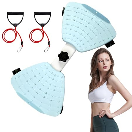 Twist Waist Disc Board Mit Kordelzug,Taillenabnehmendes Multifunktions-Magnet-Balance-Board-Pedal,Widerstandsbänder Massage-Fußsohle Heimfitnessgeräte, 100KG Tragkraft,Die 270 Rotierenden Basis
