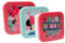 My sweety pop - Juego de 3 cajas de merienda Minnie Mouse - Almuerzo apilables 11,5 cm - Niño - Guardería, guardería, guardería, escuela, vacaciones - Rosa/Verde/Blanco