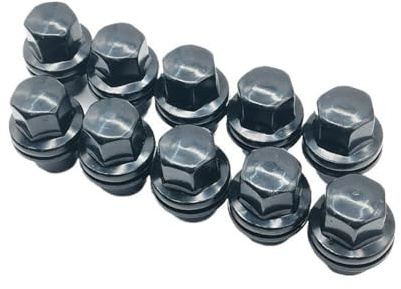 HZSMYXGS Radschrauben Kompatibel mit Land für Rover für Range für Rover L322 L405 RR Sport L320 L494 Schwarze Radmutter LR068126