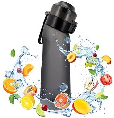 Air Water Bottle with Flavour Pods, 650ML New Fruit Scented Water Bottle With 7 Flavour Pods, Starter Up Set 0 Sugar Calorie Water Cup BPA Free &Leak Proof Fragrance for Gym Sports Outdoor